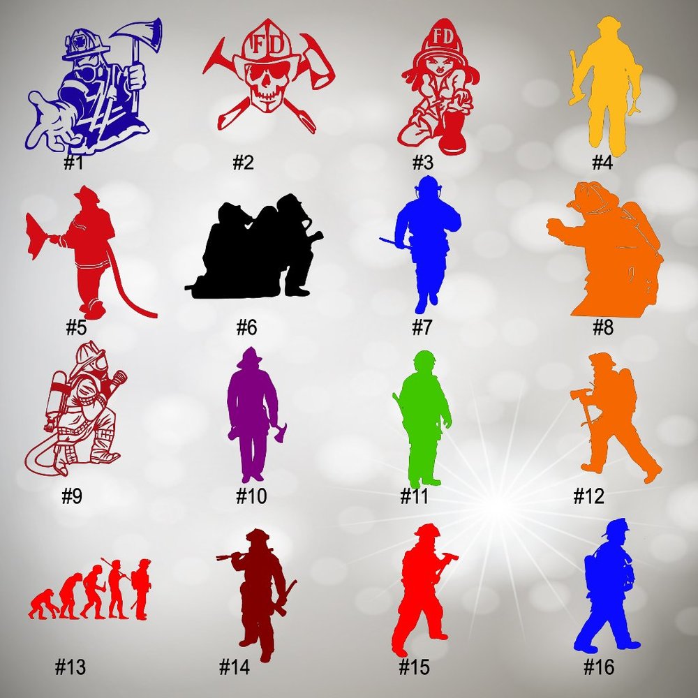 5-6" FIREFIGHTER VINYL CAR DECAL